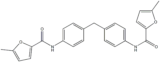 5-methyl-N-[4-[[4-[(5-methylfuran-2-carbonyl)amino]phenyl]methyl]phenyl]furan-2-carboxamide Struktur