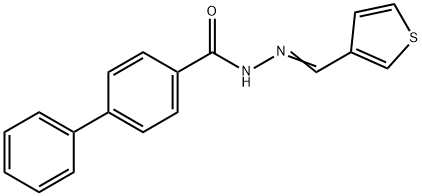 4-phenyl-N-[(E)-thiophen-3-ylmethylideneamino]benzamide Struktur