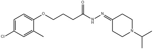 4-(4-chloro-2-methylphenoxy)-N-[(1-propan-2-ylpiperidin-4-ylidene)amino]butanamide Struktur