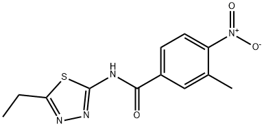 N-(5-ethyl-1,3,4-thiadiazol-2-yl)-3-methyl-4-nitrobenzamide Struktur