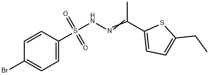 4-bromo-N-[(E)-1-(5-ethylthiophen-2-yl)ethylideneamino]benzenesulfonamide Struktur