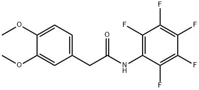 2-(3,4-dimethoxyphenyl)-N-(2,3,4,5,6-pentafluorophenyl)acetamide Struktur