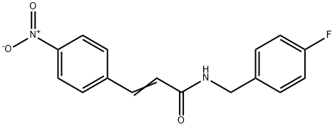 (E)-N-[(4-fluorophenyl)methyl]-3-(4-nitrophenyl)prop-2-enamide Struktur