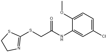 N-(5-chloro-2-methoxyphenyl)-2-(4,5-dihydro-1,3-thiazol-2-ylsulfanyl)acetamide Struktur