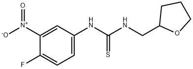 1-(4-fluoro-3-nitrophenyl)-3-(oxolan-2-ylmethyl)thiourea Struktur