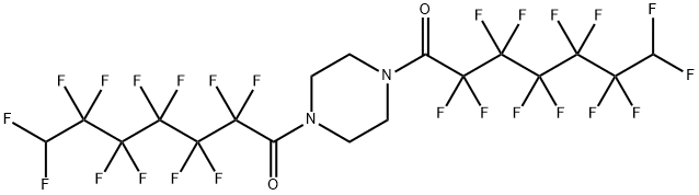 1-[4-(2,2,3,3,4,4,5,5,6,6,7,7-dodecafluoroheptanoyl)piperazin-1-yl]-2,2,3,3,4,4,5,5,6,6,7,7-dodecafluoroheptan-1-one Struktur