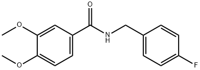 N-[(4-fluorophenyl)methyl]-3,4-dimethoxybenzamide Struktur