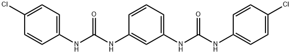 1-(4-chlorophenyl)-3-[3-[(4-chlorophenyl)carbamoylamino]phenyl]urea Struktur