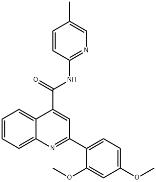 2-(2,4-dimethoxyphenyl)-N-(5-methylpyridin-2-yl)quinoline-4-carboxamide Struktur