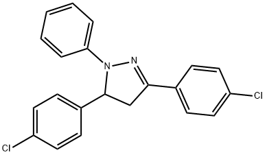 3,5-bis(4-chlorophenyl)-2-phenyl-3,4-dihydropyrazole Struktur