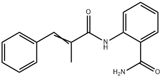 2-[[(Z)-2-methyl-3-phenylprop-2-enoyl]amino]benzamide Struktur