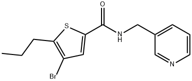 4-bromo-5-propyl-N-(pyridin-3-ylmethyl)thiophene-2-carboxamide Struktur