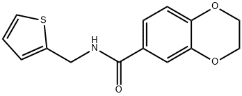 N-(thiophen-2-ylmethyl)-2,3-dihydro-1,4-benzodioxine-6-carboxamide Struktur