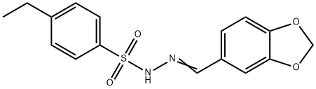 N-[(Z)-1,3-benzodioxol-5-ylmethylideneamino]-4-ethylbenzenesulfonamide Struktur