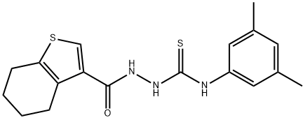 1-(3,5-dimethylphenyl)-3-(4,5,6,7-tetrahydro-1-benzothiophene-3-carbonylamino)thiourea Struktur