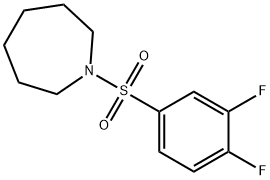 1-(3,4-difluorophenyl)sulfonylazepane Struktur