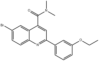 6-bromo-2-(3-ethoxyphenyl)-N,N-dimethylquinoline-4-carboxamide Struktur