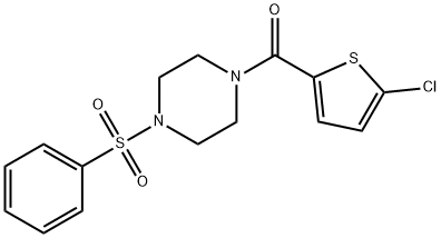 [4-(benzenesulfonyl)piperazin-1-yl]-(5-chlorothiophen-2-yl)methanone Struktur