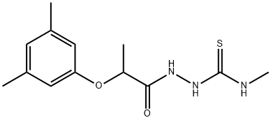 1-[2-(3,5-dimethylphenoxy)propanoylamino]-3-methylthiourea Struktur