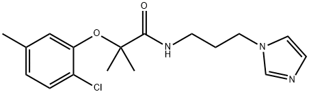 2-(2-chloro-5-methylphenoxy)-N-(3-imidazol-1-ylpropyl)-2-methylpropanamide Struktur