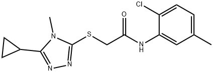 N-(2-chloro-5-methylphenyl)-2-[(5-cyclopropyl-4-methyl-1,2,4-triazol-3-yl)sulfanyl]acetamide Struktur