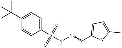 4-tert-butyl-N-[(E)-(5-methylthiophen-2-yl)methylideneamino]benzenesulfonamide Struktur