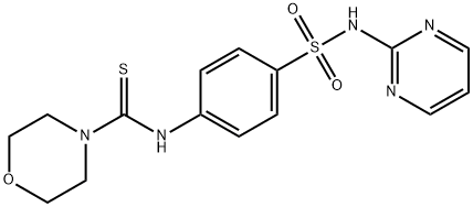 N-[4-(pyrimidin-2-ylsulfamoyl)phenyl]morpholine-4-carbothioamide Struktur