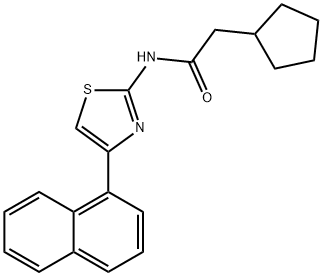 2-cyclopentyl-N-(4-naphthalen-1-yl-1,3-thiazol-2-yl)acetamide Struktur