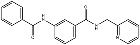 3-benzamido-N-(pyridin-2-ylmethyl)benzamide Struktur