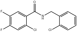 2-chloro-N-[(2-chlorophenyl)methyl]-4,5-difluorobenzamide Struktur