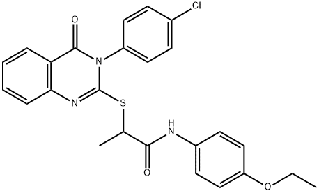 2-[3-(4-chlorophenyl)-4-oxoquinazolin-2-yl]sulfanyl-N-(4-ethoxyphenyl)propanamide Struktur