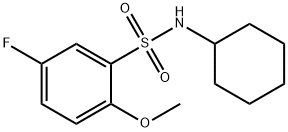 N-cyclohexyl-5-fluoro-2-methoxybenzenesulfonamide Struktur