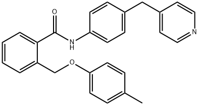 2-[(4-methylphenoxy)methyl]-N-[4-(pyridin-4-ylmethyl)phenyl]benzamide Struktur