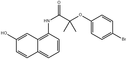 2-(4-bromophenoxy)-N-(7-hydroxynaphthalen-1-yl)-2-methylpropanamide Struktur