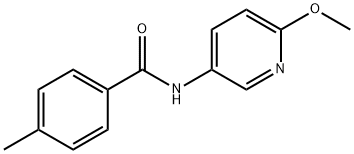 N-(6-methoxypyridin-3-yl)-4-methylbenzamide Struktur