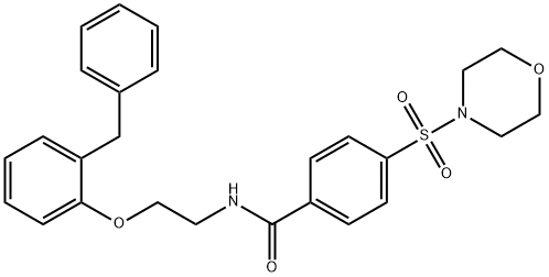 N-[2-(2-benzylphenoxy)ethyl]-4-morpholin-4-ylsulfonylbenzamide Struktur