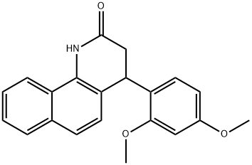 4-(2,4-dimethoxyphenyl)-3,4-dihydro-1H-benzo[h]quinolin-2-one Struktur