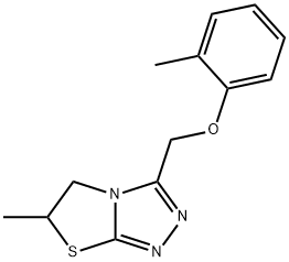 6-methyl-3-[(2-methylphenoxy)methyl]-5,6-dihydro-[1,3]thiazolo[2,3-c][1,2,4]triazole Struktur