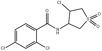 2,4-dichloro-N-(4-chloro-1,1-dioxothiolan-3-yl)benzamide Struktur