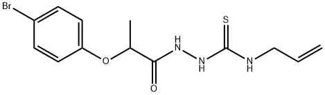 1-[2-(4-bromophenoxy)propanoylamino]-3-prop-2-enylthiourea Struktur