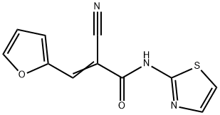 (E)-2-cyano-3-(furan-2-yl)-N-(1,3-thiazol-2-yl)prop-2-enamide Struktur