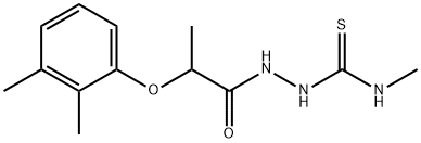 1-[2-(2,3-dimethylphenoxy)propanoylamino]-3-methylthiourea Struktur