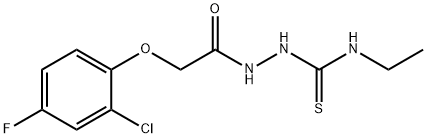 1-[[2-(2-chloro-4-fluorophenoxy)acetyl]amino]-3-ethylthiourea Struktur