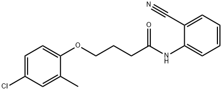 4-(4-chloro-2-methylphenoxy)-N-(2-cyanophenyl)butanamide Struktur