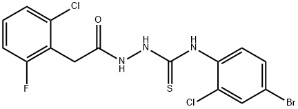 1-(4-bromo-2-chlorophenyl)-3-[[2-(2-chloro-6-fluorophenyl)acetyl]amino]thiourea Struktur