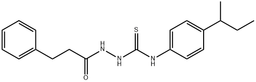 1-(4-butan-2-ylphenyl)-3-(3-phenylpropanoylamino)thiourea Struktur