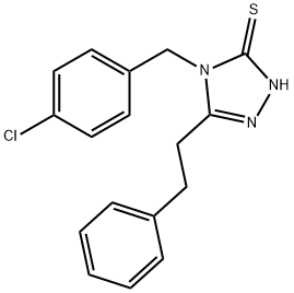 4-[(4-chlorophenyl)methyl]-3-(2-phenylethyl)-1H-1,2,4-triazole-5-thione Struktur