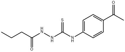 1-(4-acetylphenyl)-3-(butanoylamino)thiourea Struktur