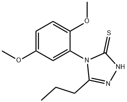 4-(2,5-dimethoxyphenyl)-3-propyl-1H-1,2,4-triazole-5-thione Struktur