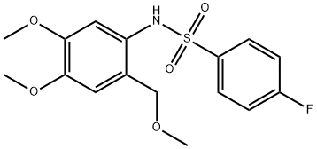 N-[4,5-dimethoxy-2-(methoxymethyl)phenyl]-4-fluorobenzenesulfonamide Struktur